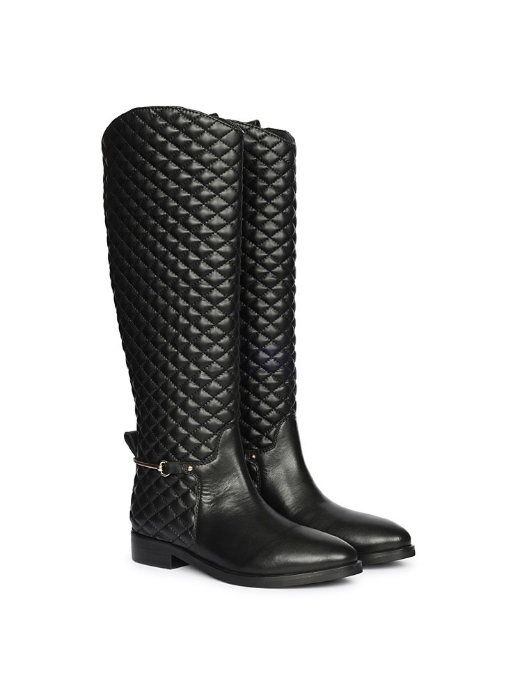 Saint G Women Black Leather Long Casual Boots-picture-28