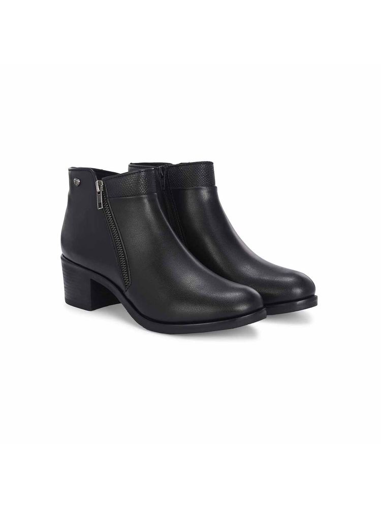 Delize Women Black Synthetic Round Toe High Top Chelsea Boots-picture-22
