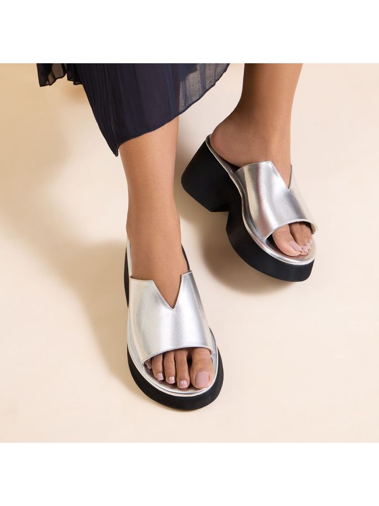 SKO Modena Silver Platform Heels-picture-25