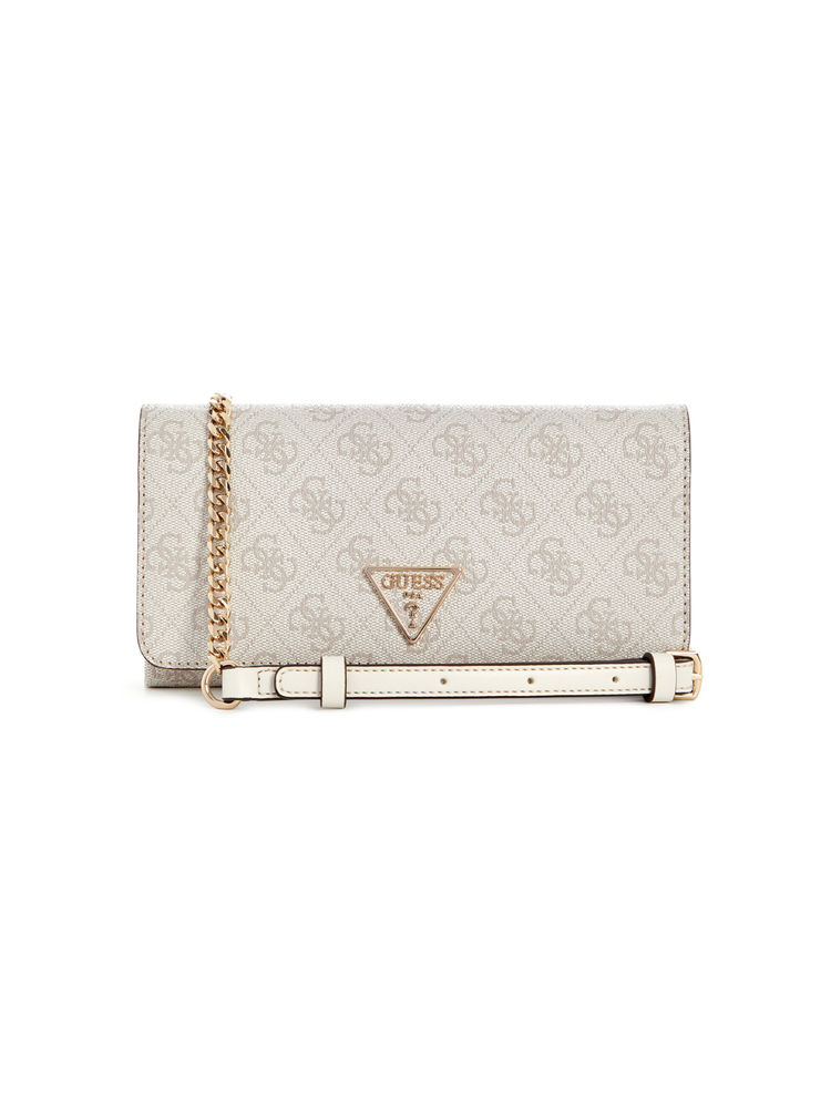 guess fashion Guess Dove Grey Printed Noelle Flap Sling Bag-picture-27