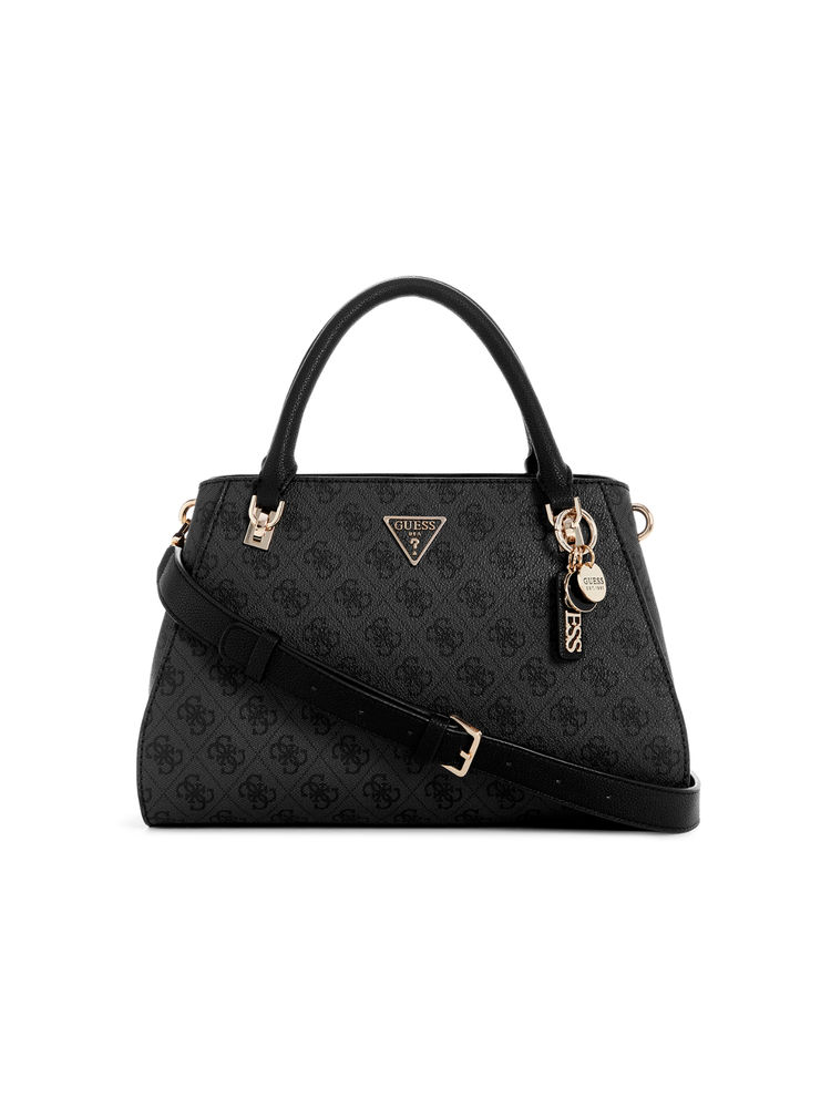 guess fashion Guess Charcoal Logo Printed Noelle Luxury Satchel Bag-picture-15