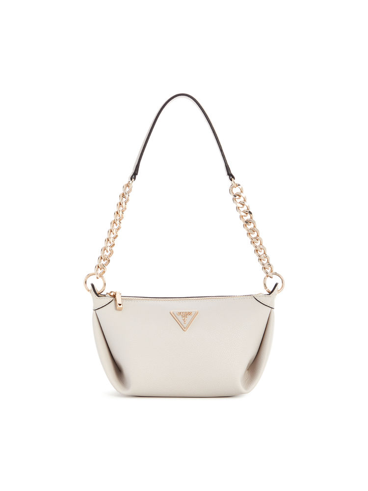 guess fashion Guess Off White Solid Meridian Top Zip Shoulder Bag-picture-21
