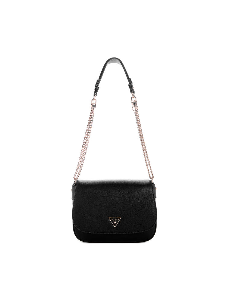 guess fashion Guess Black Solid Fedora Shoulder Bag-picture-31