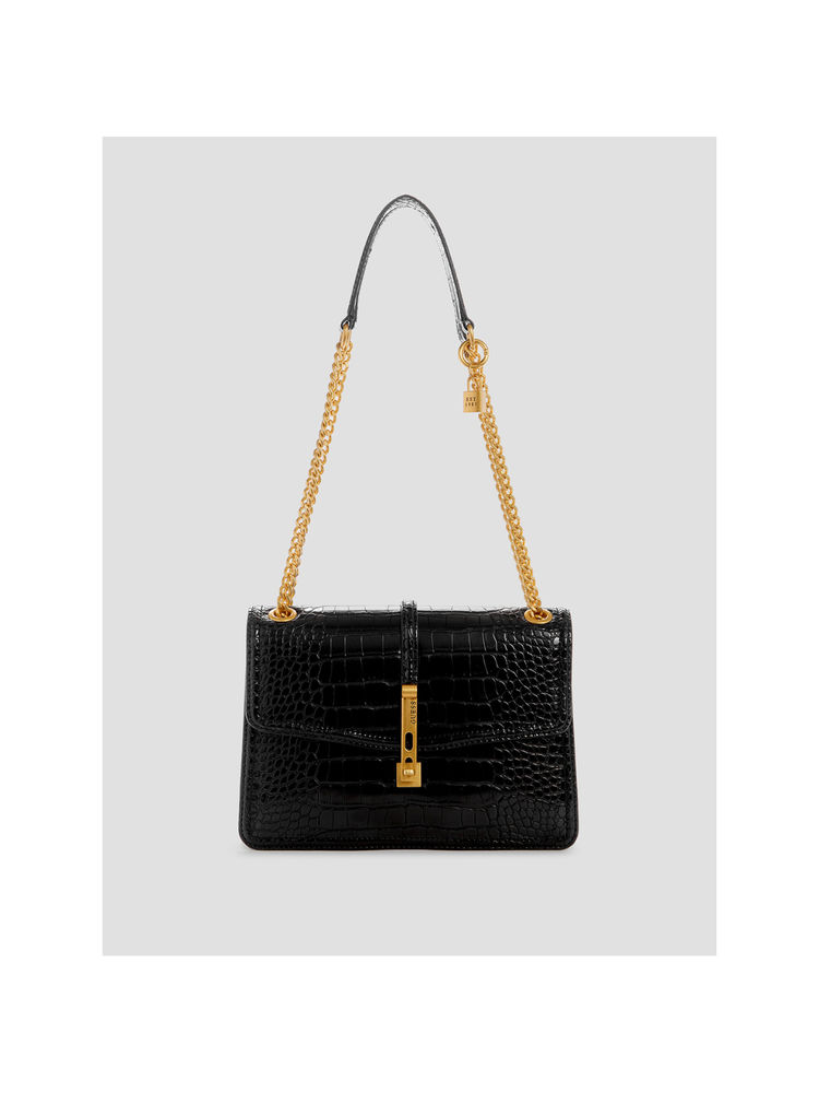 Guess Black Textured James Convertible Sling Bag-image-23