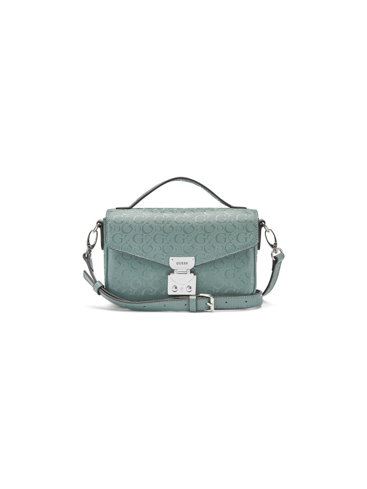 guess fashion Guess Green Tea Printed Elaina Sling Bag-picture-23