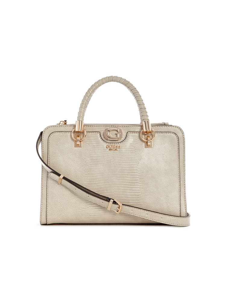 guess fashion Guess Beige Textured Orlina Society Satchel Bag-picture-11