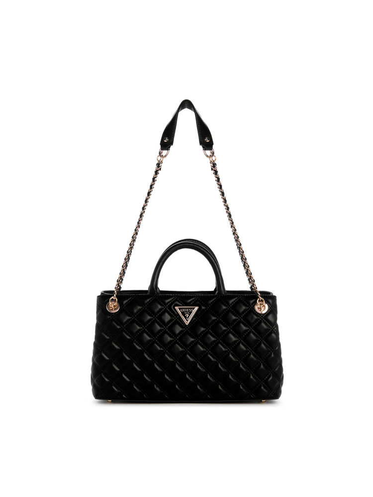 Guess Black Quilted Giully Girlfriend Shoulder Bag-image-15