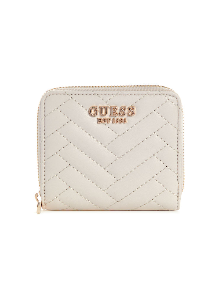 guess fashion Guess Stone Beige Quilted Anning Zip Around Wallet-picture-10