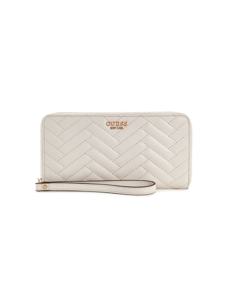 guess fashion Guess Stone Beige Quilted Anning Zip Around Wallet-picture-18