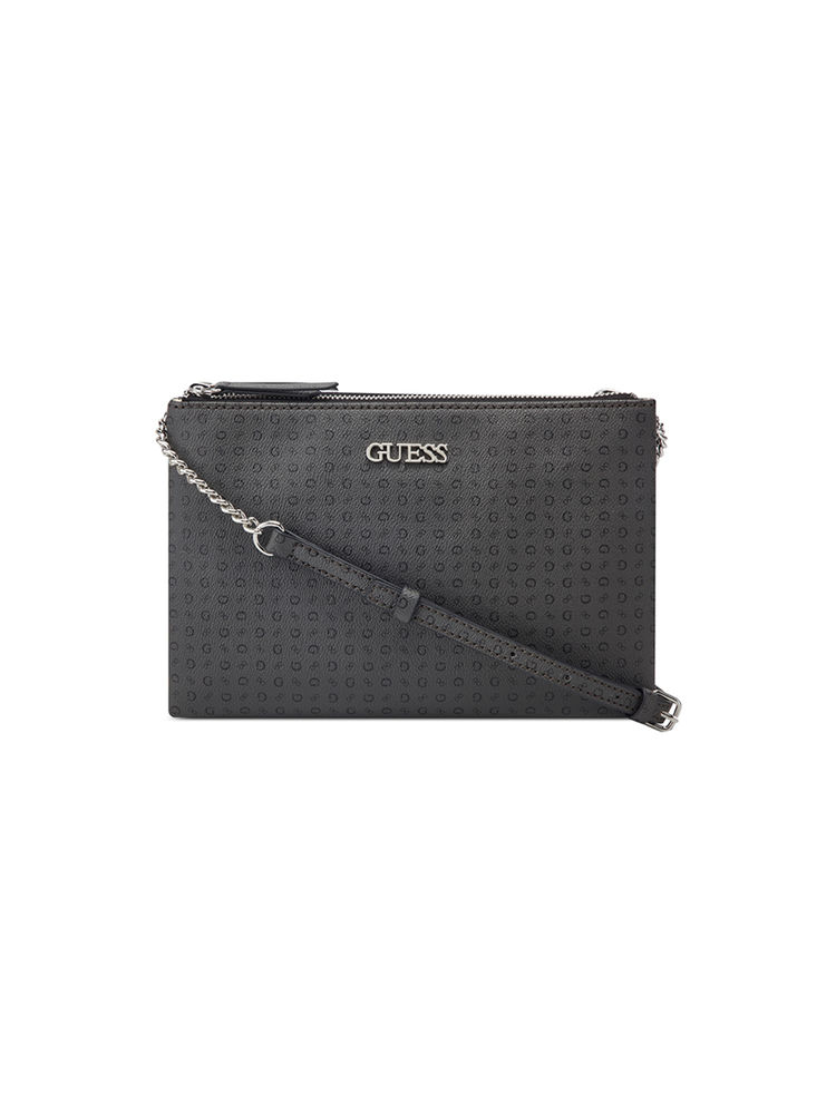 guess fashion Guess Coal Grey Printed Tidewood Mini Sling Bag-picture-20