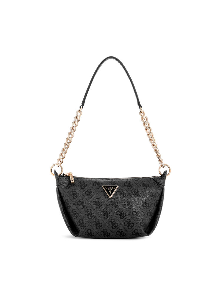 guess fashion Guess Coal Grey Printed Meridian Top Zip Shoulder Bag-picture-16