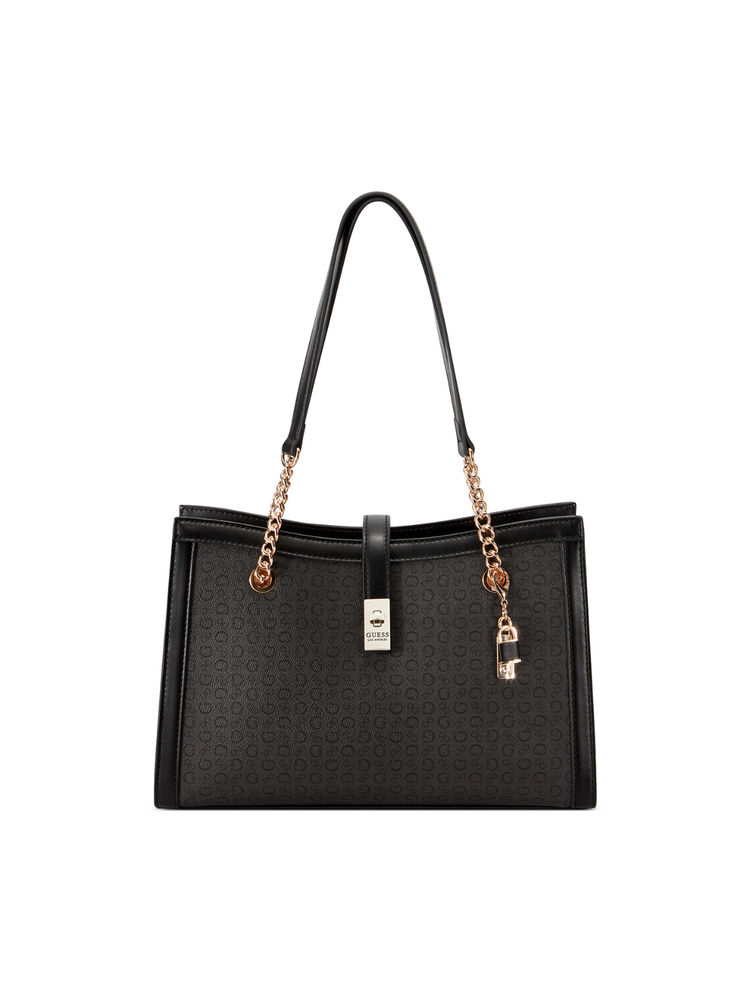 Guess Grey Printed Pinetop Handbag-image-27