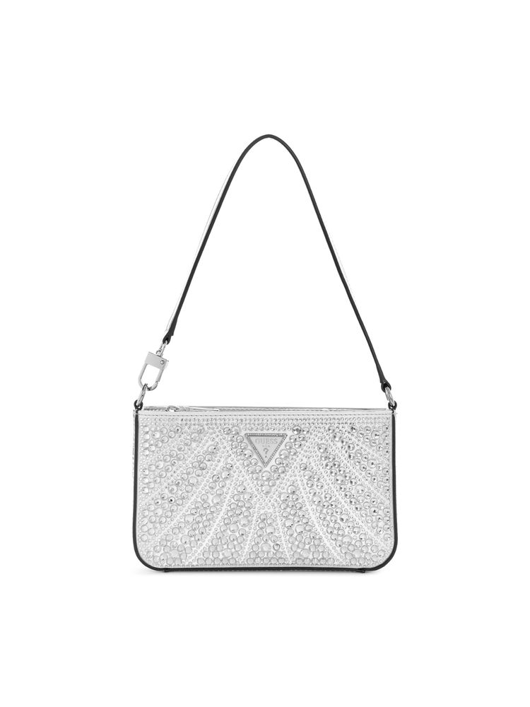 guess fashion Guess Silver Embellished Beauvoir Mini Shoulder Bag-picture-21