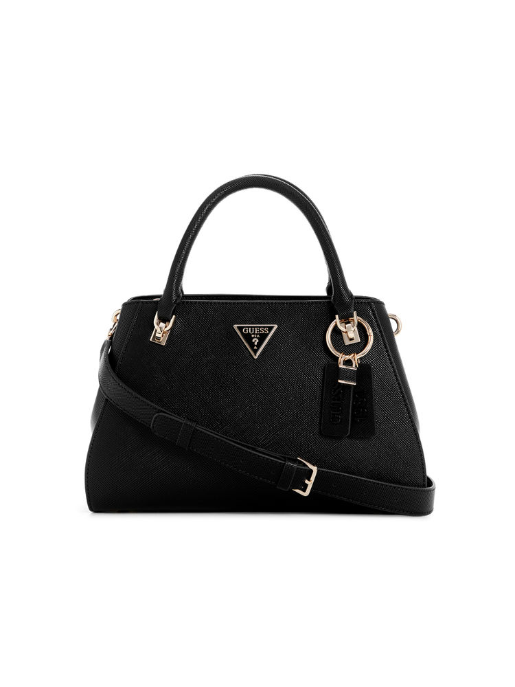 guess fashion Guess Black Solid Noelle Luxury Satchel Bag-picture-12