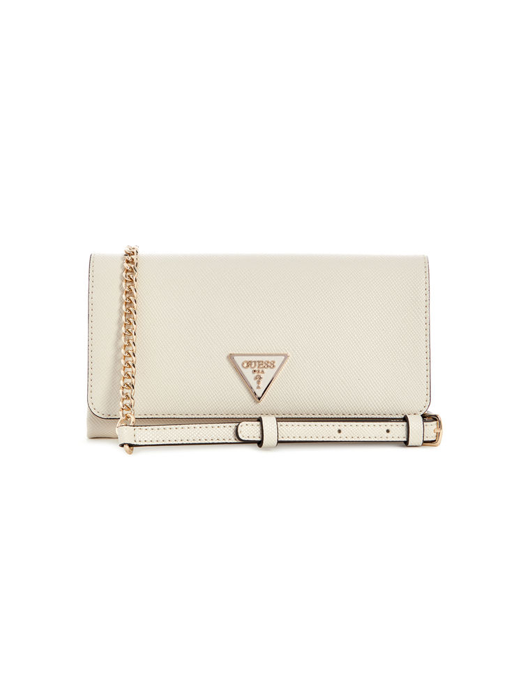 guess fashion Guess Bone Beige Solid Noelle Flap Sling Bag-picture-23