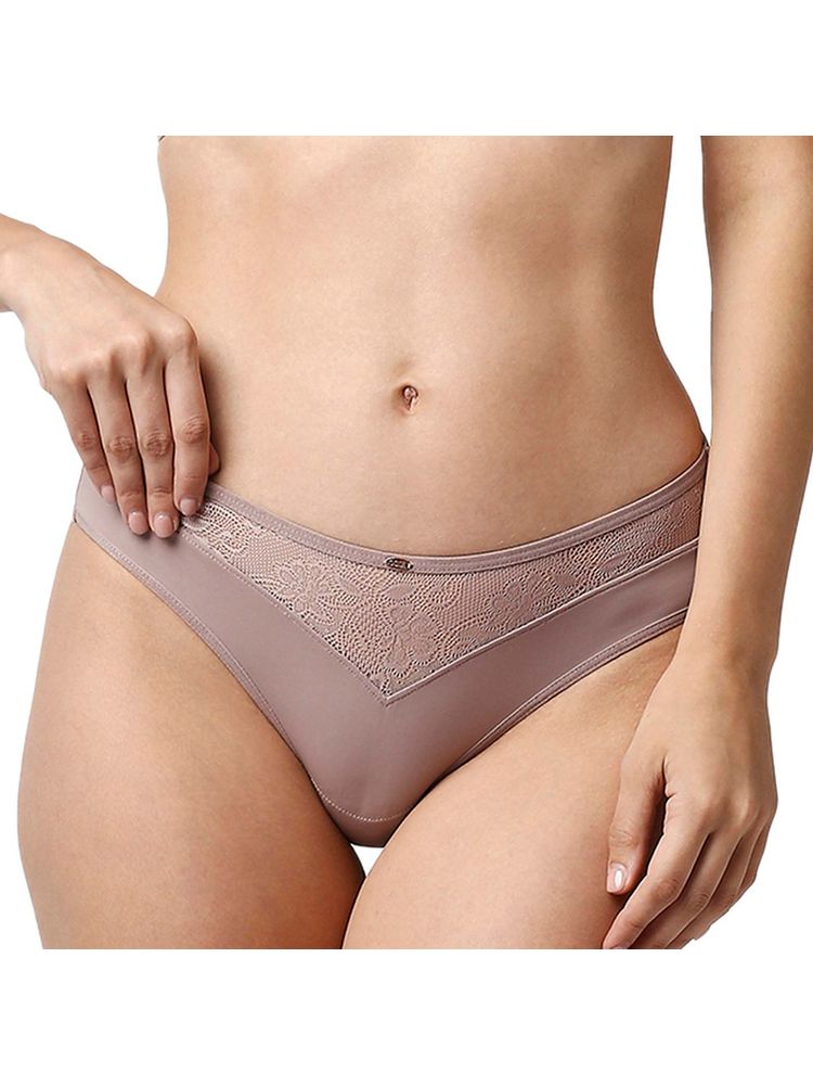 SOIE Mid Rise Medium Coverage Lacy Brief Panty-Bark-picture-23
