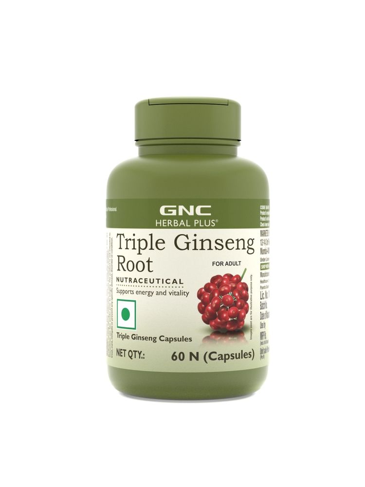 GNC Herbal Plus Triple Ginseng Root Capsules-picture-10