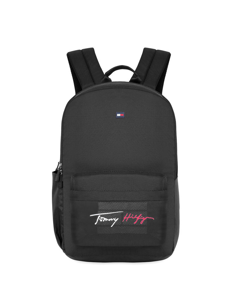 Tommy Hilfiger Unisex Polyester 14 Inch Laptop Backpack - Black