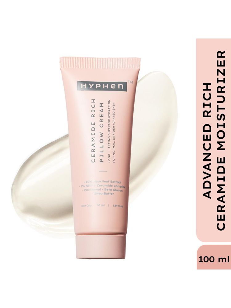 Hyphen 10% Heartleaf & 7% Ceramides-NMF Face Moisturizer| Rich Pillow Cream For Hydration