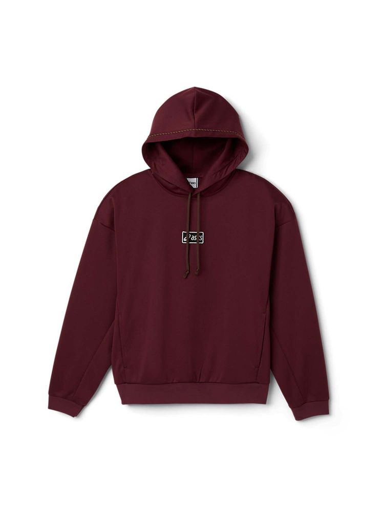 ASICS Unisex Maroon Solid Hoodie-picture-21