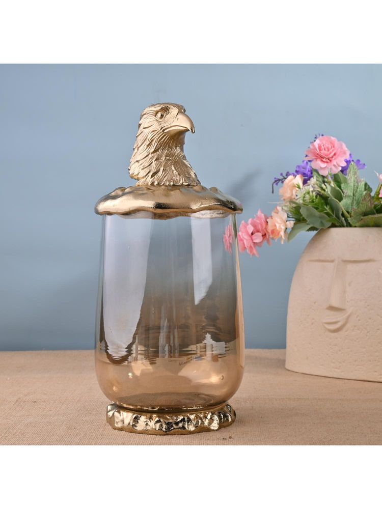 Gibox Imperial Eagle Glass Decorative Jar Tabletop Centrepiece-picture-21