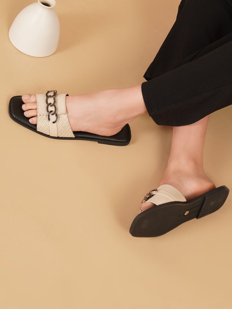 Sherrif Shoes Women Beige Comfortable Flats-picture-18