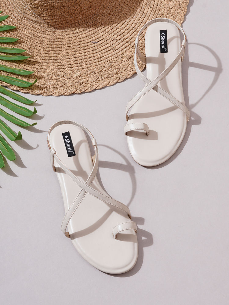 Sherrif Shoes Women Beige Comfortable Sandals-picture-25