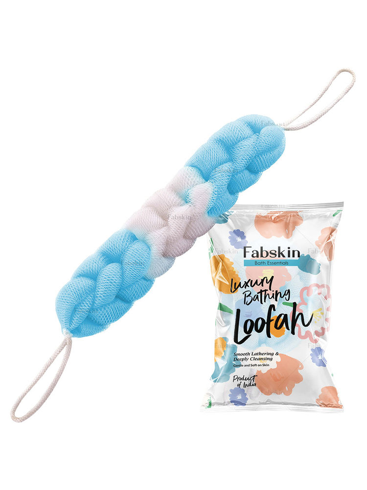 Fabskin Luxury Bathing Back Scrubber Loofah Belt - Strechable 9 Knots Bath Sponge-image-13