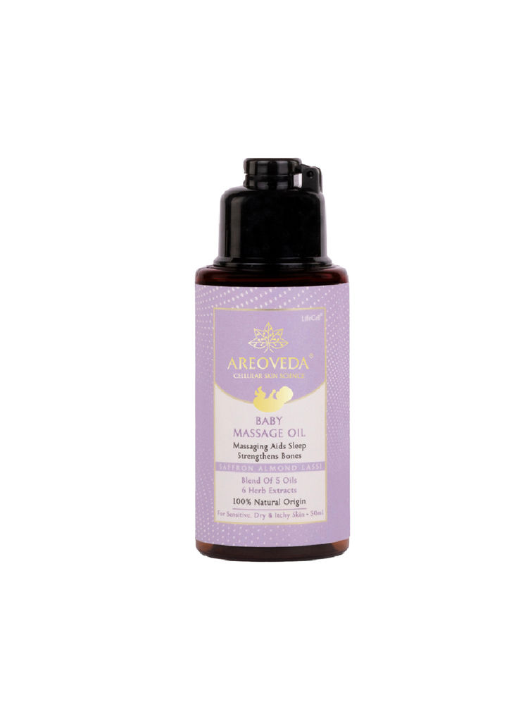 AreoVeda Baby Massage Oil, Deeply Moisturises, Massage Supports Sleep and Healthy Bone Development