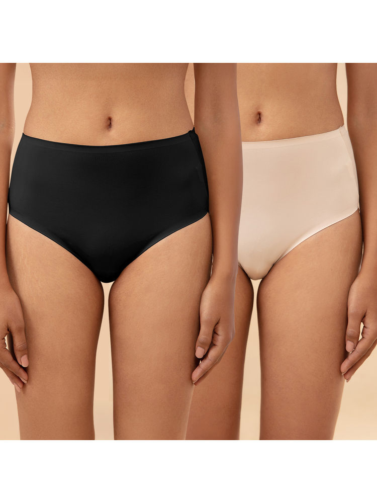 Nykd by Nykaa InvisiBlend™ No VPL Full Brief Pack of 2-NYP210-Black & Nude-picture-22