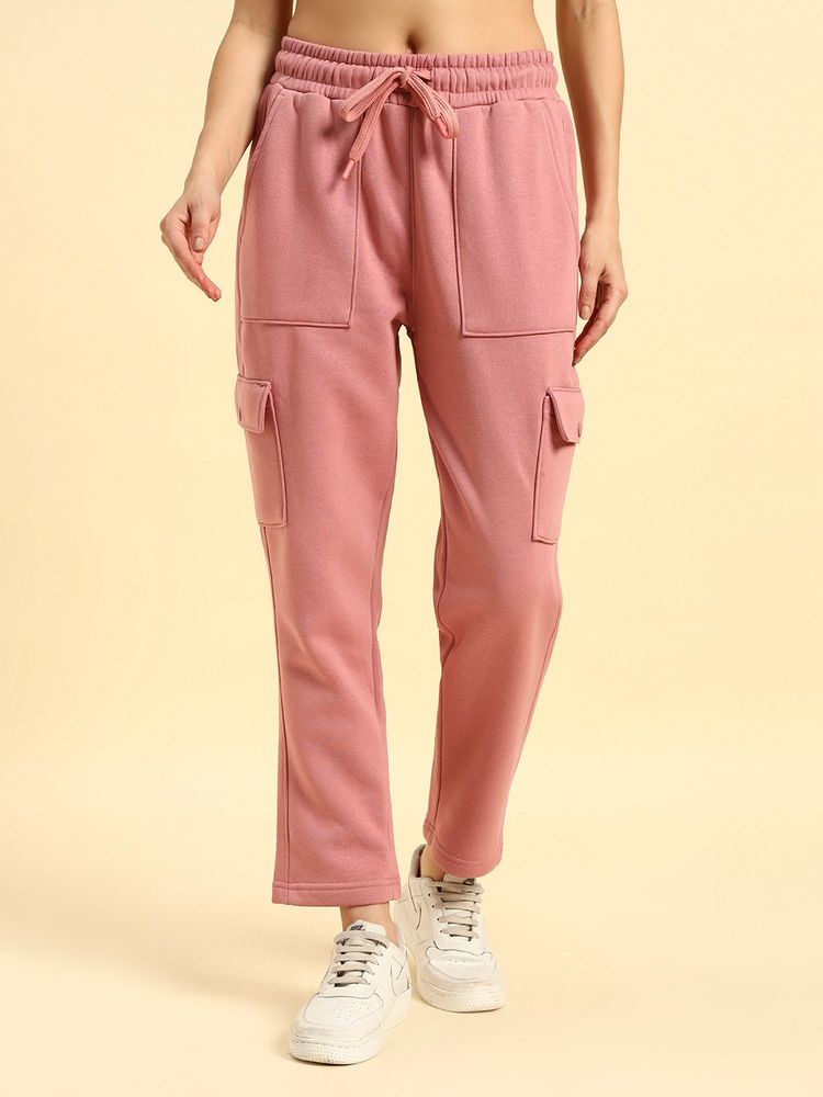 Cantabil Women Solid Pink Track Pant-picture-12