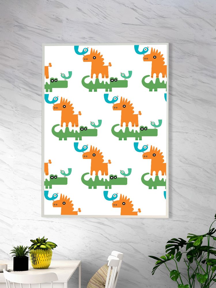 Nestroots Playful Pumbaa From Lion King And Alligator Canvas Wall Painting-image-48