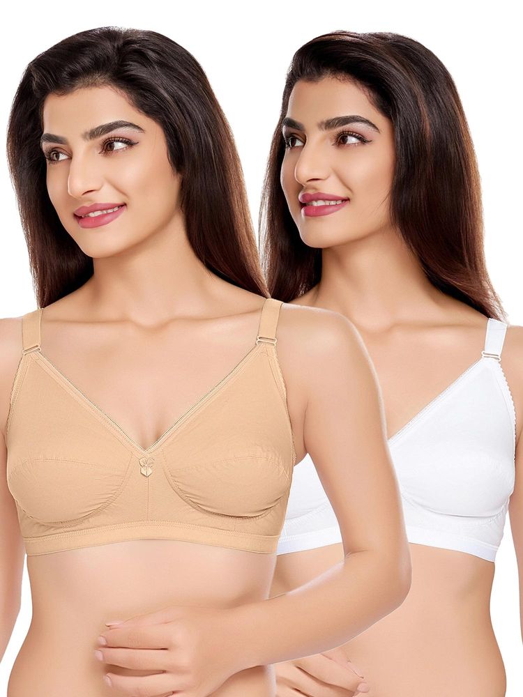 Juliet Womens Non Padded Everyday Gentle Fit T-Shirt Bras (Pack of 2)-picture-14