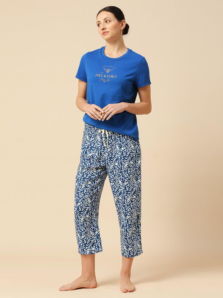Chemistry Womens Cotton Printed Viscose T-Shirt with Pajama-picture-30