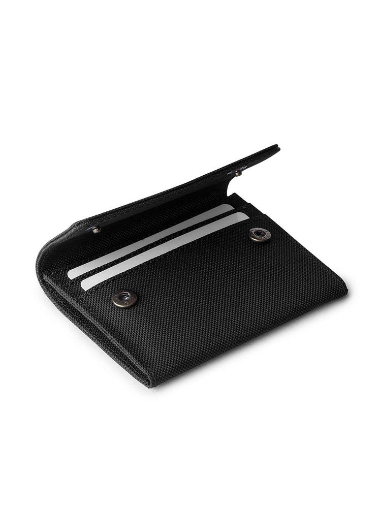 DailyObjects Black Ballistic Nylon Flip Top Card Wallet