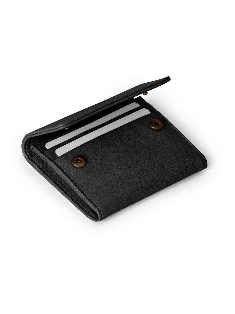 DailyObjects Black Faux Leather Flip Top Card Wallet