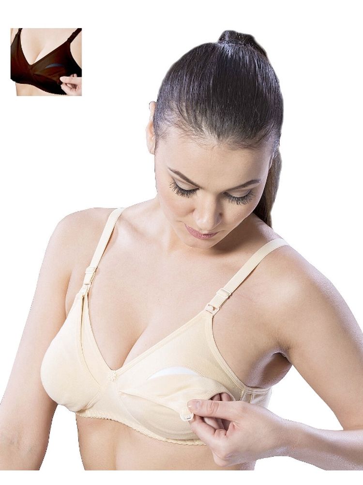 Floret Pack of 2 Full-Coverage Maternity Bras - Multi-Color