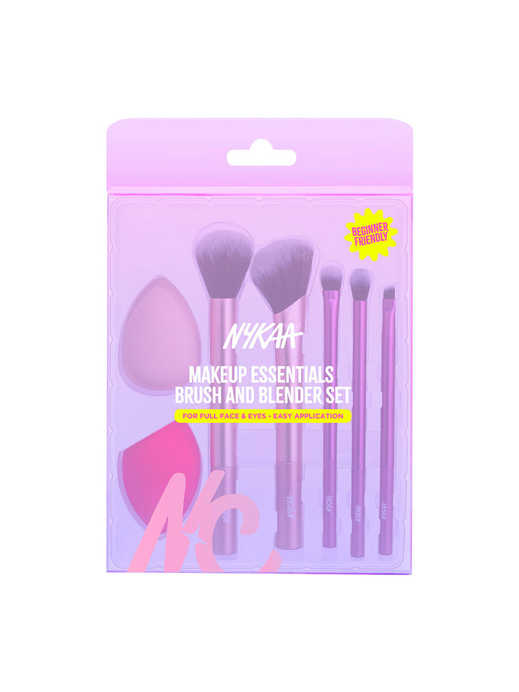 Nykaa Tools & Accessories Makeup Essential Brush & Blender Set - 7Pcs Set