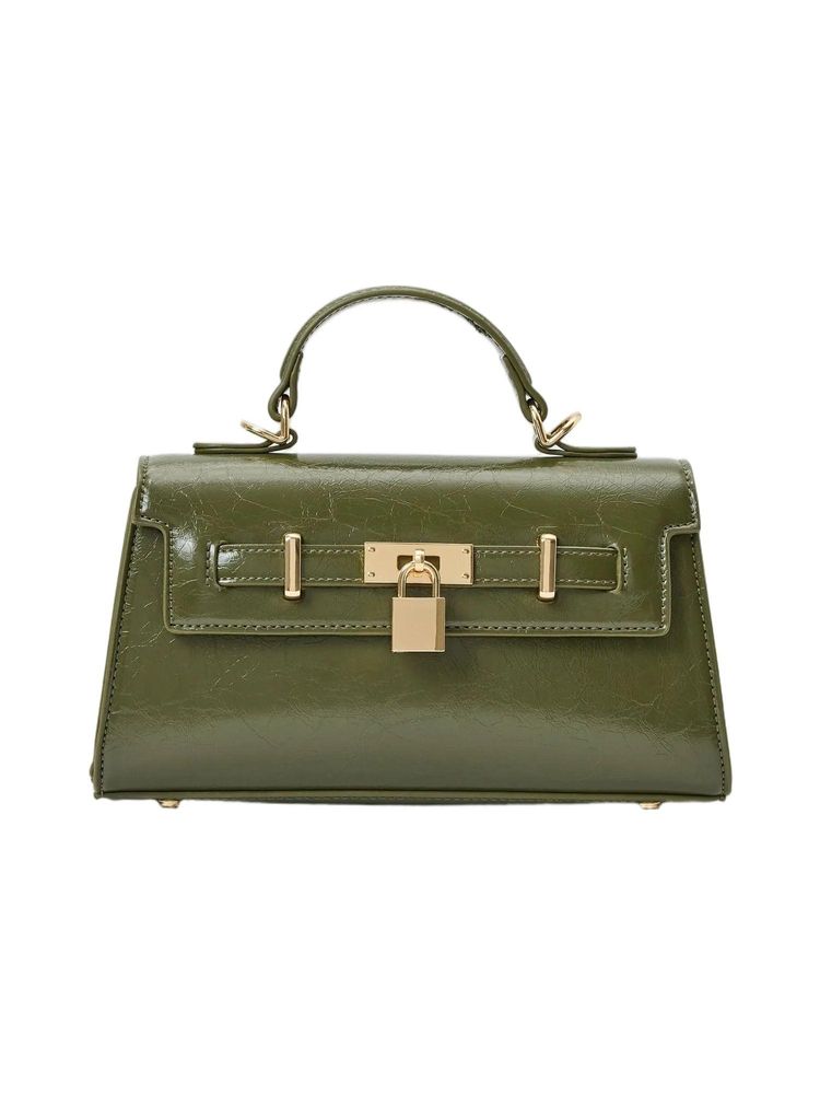 Forever New Liana Lock Detail Top Handle Handbag With Detachable Strap-image-7