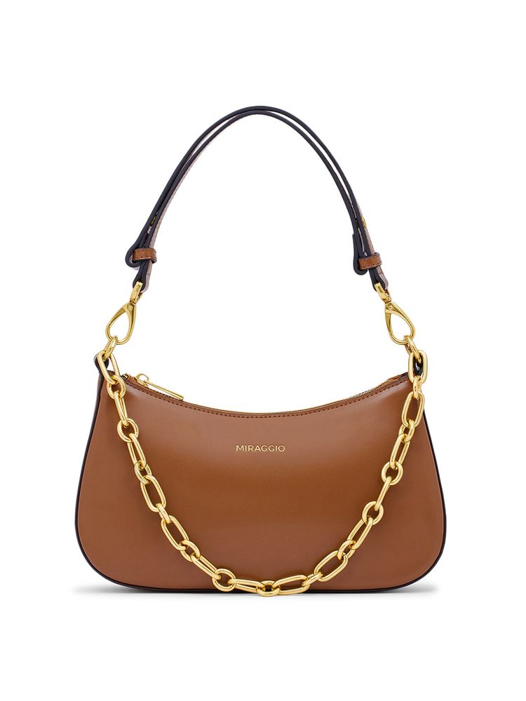 MIRAGGIO Madeline Shoulder Bag Brown-image-45