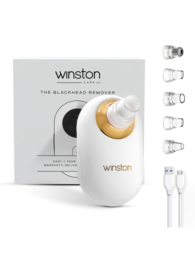 Winston Rechargeable Whitehead & Blackhead Remover, Vacuum Acne Pore Cleaning Device for Men & Women