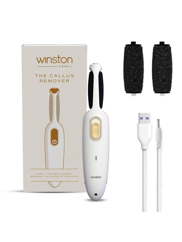 Winston Rechargeable Callus Remover Foot Scrubber for Dead Skin, Pedicure Machine for Smooth Feet