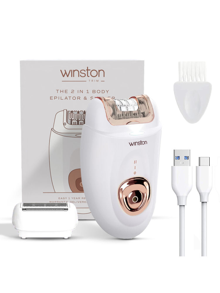 Winston Rechargeable 2-in-1 Body Epilator and Body Shaver for Women with Smooth Glide Technology
