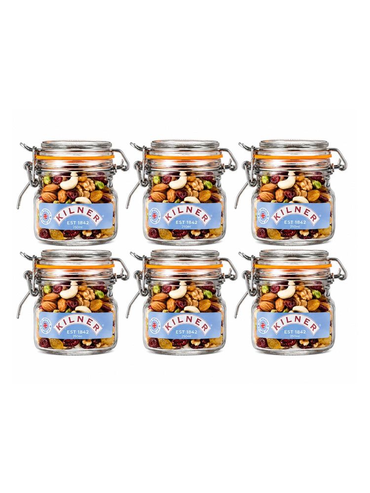 Kilner 250ml Square Clip Top Glass Jar Set of 6 Airtight Storage for Spices and Honey-picture-12