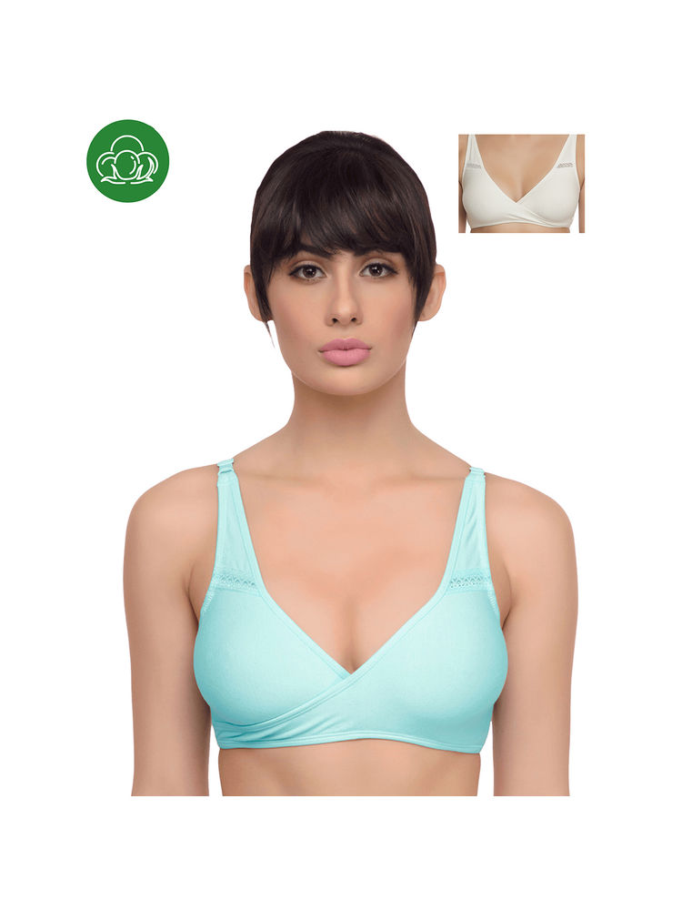 Inner Sense Organic Antimicrobial Sleeping/Feeding Bra Pack Of 2 - Multi-Color-picture-28