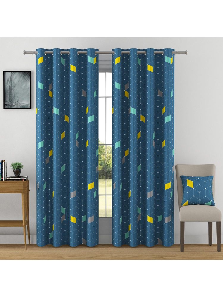 Swayam 90% Blackout Eyelet Hanging Door Curtain Pack of 2-image-4