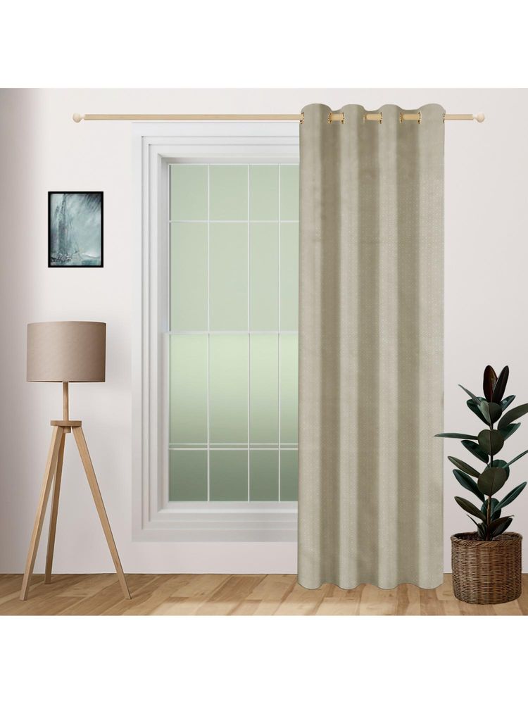 Swayam Geometric 100% Blackout Eyelet Hanging 9 Feet Door Curtain-picture-4