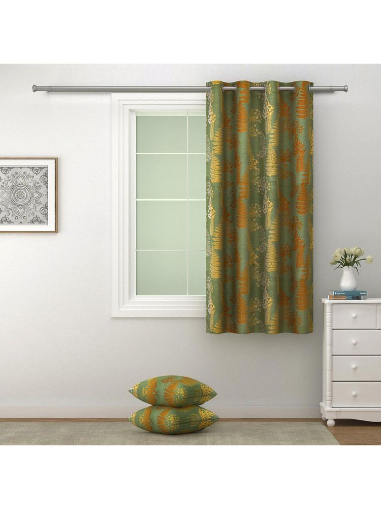 Swayam 80% Blackout Eyelet Hanging Window Curtain (5 Feet)-picture-8