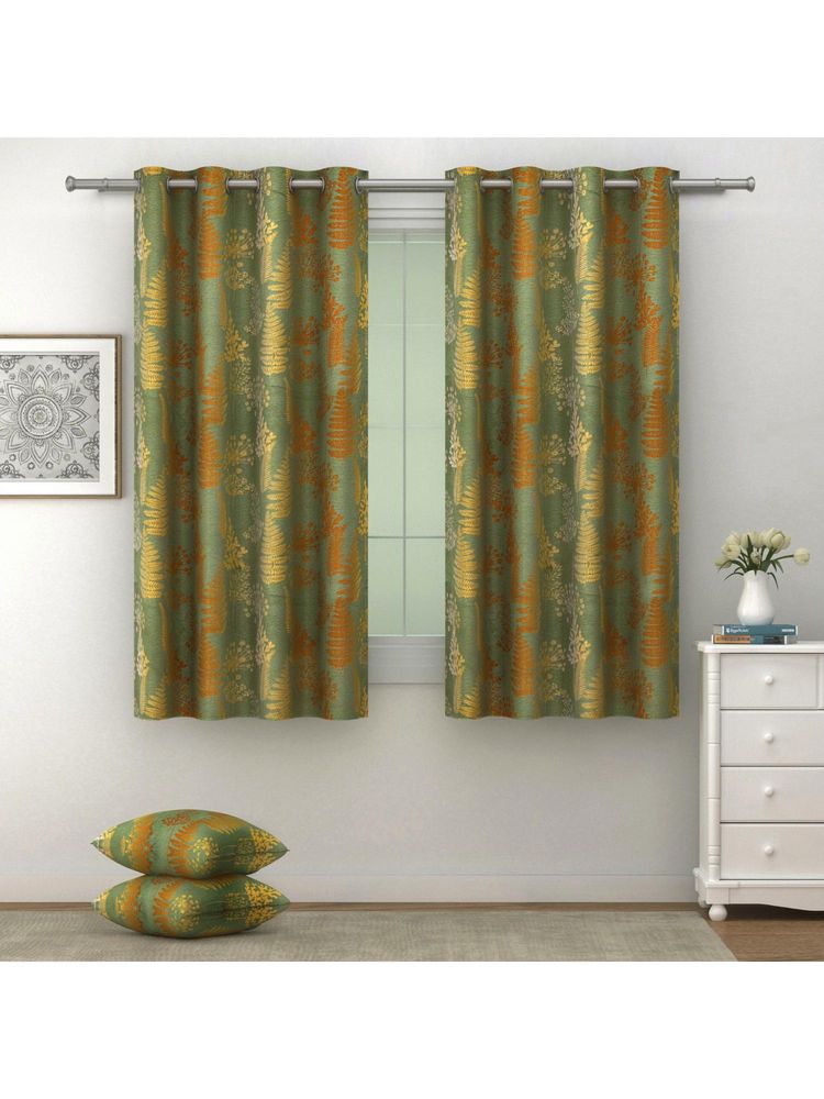 Swayam 80% Blackout Eyelet Hanging Window Curtain (5 Feet) (Pack of 2)-picture-39