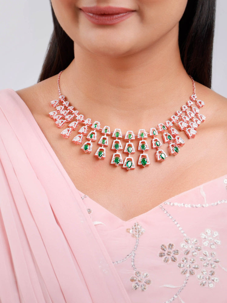 GIVA 925 Silver Rose Gold Alexandra Necklace-picture-28